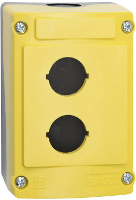 BACO LBX0200J Lege behuizing 2 inbouwplaatsen (l x b x h) 107 x 74 x 47.9 Mm Geel, Zwart 1 stuk(s)