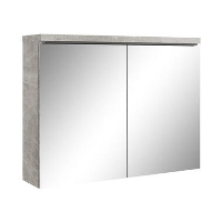 Badplaats Badkamerkast Paso 80 x 20 x 60 cm   Beton Grijs   Spiegelkast Badkamer