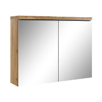 Badplaats Badkamerkast Paso 80 x 20 x 60 cm   Eiken   Spiegelkast Badkamer