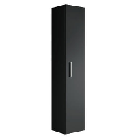 Badplaats Badkamerkast Pluto 30 x 30 x 150 cm   Zwart   Hangende Badkamerkasten