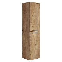 Badplaats Badkamerkast Saturnus 35 x 35 x 130 cm   Kastanje Eiken   Hangende