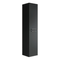 Badplaats Badkamerkast Saturnus 35 x 35 x 130 cm   Zwart   Hangende Kolomkast