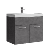Badplaats Badkamermeubel Montreal 60 x 35 cm   Donker Grijs   Wastafel met