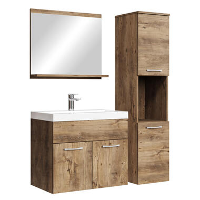 Badplaats Badkamermeubel Set Montreal 60 x 35 cm   Bruin Eiken   Badmeubel met