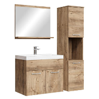Badplaats Badkamermeubel Set Montreal 60 x 35 cm   Kastanje Eiken   Badmeubel