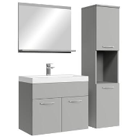 Badplaats Badkamermeubel Set Montreal 60 x 35 cm   Mat Grijs   Badmeubel met