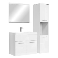 Badplaats Badkamermeubel Set Montreal 60 x 35 cm   Wit Hoogglans   Badmeubel met