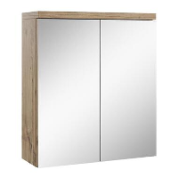 Badplaats Spiegelkast Toledo 60 x 20 x 60 cm   Kastanje Eiken   Badkamerkast