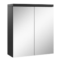 Badplaats Spiegelkast Toledo 60 x 20 x 60 cm   Zwart   Badkamerkast Badkamer