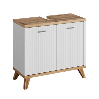 Badplaats Wastafel Onderkast Colima 60 x 28 x 54 cm   Eiken met Wit
