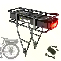 [EU Direct] VARSTROM 36V 20.8AH 748,8Wh Achterdrager Elektrische Fietsaccu 2600mAh 18650 Accu met 30A BMS Beschermbord v