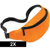 2X Heuptasjes/buideltasjes oranje 38 cm