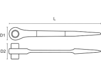 Bahco SC2RM 19 22 Gerustbauknarre 19 en 22 mm