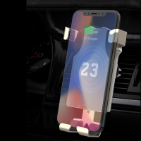 Bakeey 10W Fast Wireless Car Charger Polo Shirt Metal Gravity Bracket Phone Holder Stand for iPhone