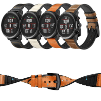 22 Mm silicagel binnenkant externe lederen horlogeband horlogeband voor Xiaomi Amazfit 2 niet origineel