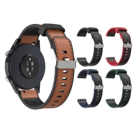 Bakeey 22 mm siliconen lederen vervangende band slimme horlogeband voor Huawei GT 2 46 mm / Honor Magic 2 46 mm