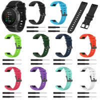 Bakeey 22 mm snelsluiting getextureerde siliconen vervangende riem slimme horlogeband voor Garmin Forerunner 945/Fenix 5