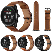 Bakeey 22mm eerste laag lederen vervangende band slimme horlogeband voor Amazfit Smart Sport horloge 1/2S