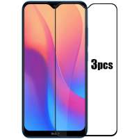 BAKEEY 3 stks Xiaomi Redmi 8 / Xiaomi Redmi 8A Anti Explosie Volledige Cover Volledige Gule Gehard Glas Screen Protector