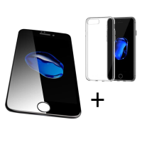 Bakeey™ 4d Curved Edge Tempered Glass Film With Transparent Tpu Case For Iphone 6/6s