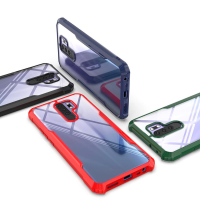 Bakeey Armor Vierhoekige bumper Transparant acryl Schokbestendig niet geel beschermhoes voor Xiaomi Redmi 9 Niet origine