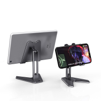 BONERUY P8 Universele Meerhoekaanpassing Aluminium Mobiele telefoon Tablet Desktophouder Standaard voor iPhone 12 POCO X