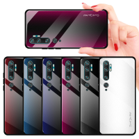 Bakeey koolstofvezel kleurverloop gehard glas beschermhoes voor Xiaomi Mi Note 10 / Xiaomi Mi Note 10 Pro / Xiaomi Mi CC