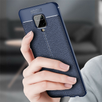 Bakeey Litchi patroon Schokbestendig PU leer TPU Soft Beschermhoes voor Xiaomi Redmi Note 9S / Redmi Note 9 Pro / Redmi