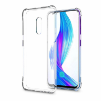 Bakeey luchtkussen hoek schokbestendig transparant Soft TPU achterkant beschermhoes voor OPPO realme X