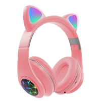 Bakeey M2 Cut Cat Ear koptelefoon Draadloos bluetooth 5.0 HIFI TF kaart AUX In Lichtgevende opvouwbare, op het hoofd gem