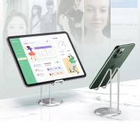 Oatsbasf Universele Eenvoudige Mobiele Telefoon / Tablet Houder Metalen Bureaustandaard voor Samsung Galaxy S21 UMIDIGI