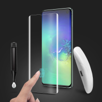 Bakeey Volledige Lijm Ondersteuning Ultrasone Vingerafdruk Gehard Glas Screen Protector Voor Samsung Galaxy S10 3D Gebog