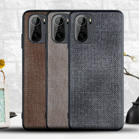 Bakeey voor POCO F3 Global Version Case Zakelijk Ademend Canvas Zweetbestendig Schokbestendig TPU Beschermhoes