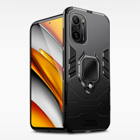 Bakeey voor POCO F3 Global Version Koffer Armor Schokbestendig magnetisch met 360 ° rotatie Vingerringhouder Standaard P
