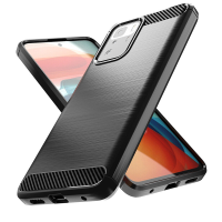 Bakeey voor POCO X3 GT Case Koolstofvezeltextuur Schokbestendig TPU beschermhoes Achterkant: