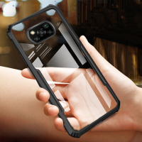 Bakeey voor POCO X3 NFC hoes met bumpers Schokbestendig Anti vingerafdruk Transparant acryl beschermhoes