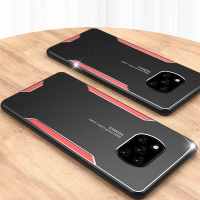 Bakeey voor POCO X3 NFC hoesje Mat metaal + TPU rand Schokbestendig Beschermhoes tegen vingerafdrukken Niet origineel