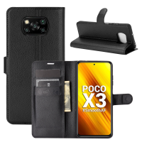 Bakeey voor POCO X3 PRO/POCO X3 NFC hoesje Litchi patroon Flip schokbestendig PU lederen full body beschermhoes