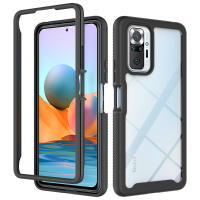 Bakeey voor Xiaomi Redmi Note 10 Pro/Redmi Note 10 Pro Max hoesje 2 IN 1 Schokbestendig Anti Vingerafdruk Transparant Ac