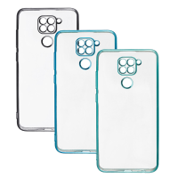 Bakeey voor Xiaomi Redmi Note 9/Redmi 10X 4G Case 2 in 1 Plating Lens Beschermen Ultradunne Anti vingerafdruk Schokbeste