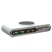 WLX F9A 72W 4 poorts USB PD lader met draadloze magnetische oplaadpad 2USB A + 2USB C PD QC3.0 Snel opladen desktop opla