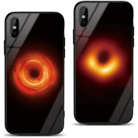 Bakeey zwarte gaten Collapsar hard gehard glas en zachte TPU beschermhoes voor Xiaomi Mi 8 niet origineel