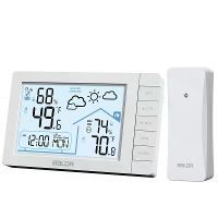 BALDR Weerstation Digitale Thermometer Hygrometer Klok Kleine Weerstation Elektronische Thermometer En Hygrometer Met Te