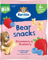 Bambix Bearsnacks Aardbei & Bosbes 6M+ Bio