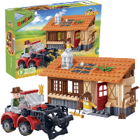 BanBao EcoFarm   Oogsttractor Constructiespeelgoed 8583