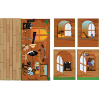 BanBao Iwallz   Safari cabin sticker Constructiespeelgoed i8020