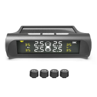 Bandendrukbewakingssysteem Zonne energie TPMS voor camper en aanhangers TPMS met LCD display 4 sensoren Real time druk 
