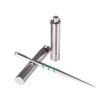Bang Ti Titanium Alloy Bold Toothpick 80mm With Waterproof Holder Pocket Travel Kit
