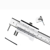 0 200Mm Markering Schuifmaat Met Carbide Scriber Parallelle Markering Meting Liniaal Meetinstrument Tool