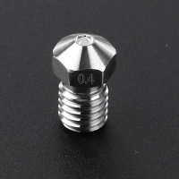 0.4Mm Titaniumlegering V6 Gem Nozzle Compatibele PETG / ABS / PEI / Nylon voor Prusa I3 3D Printer op hoge temperatuur